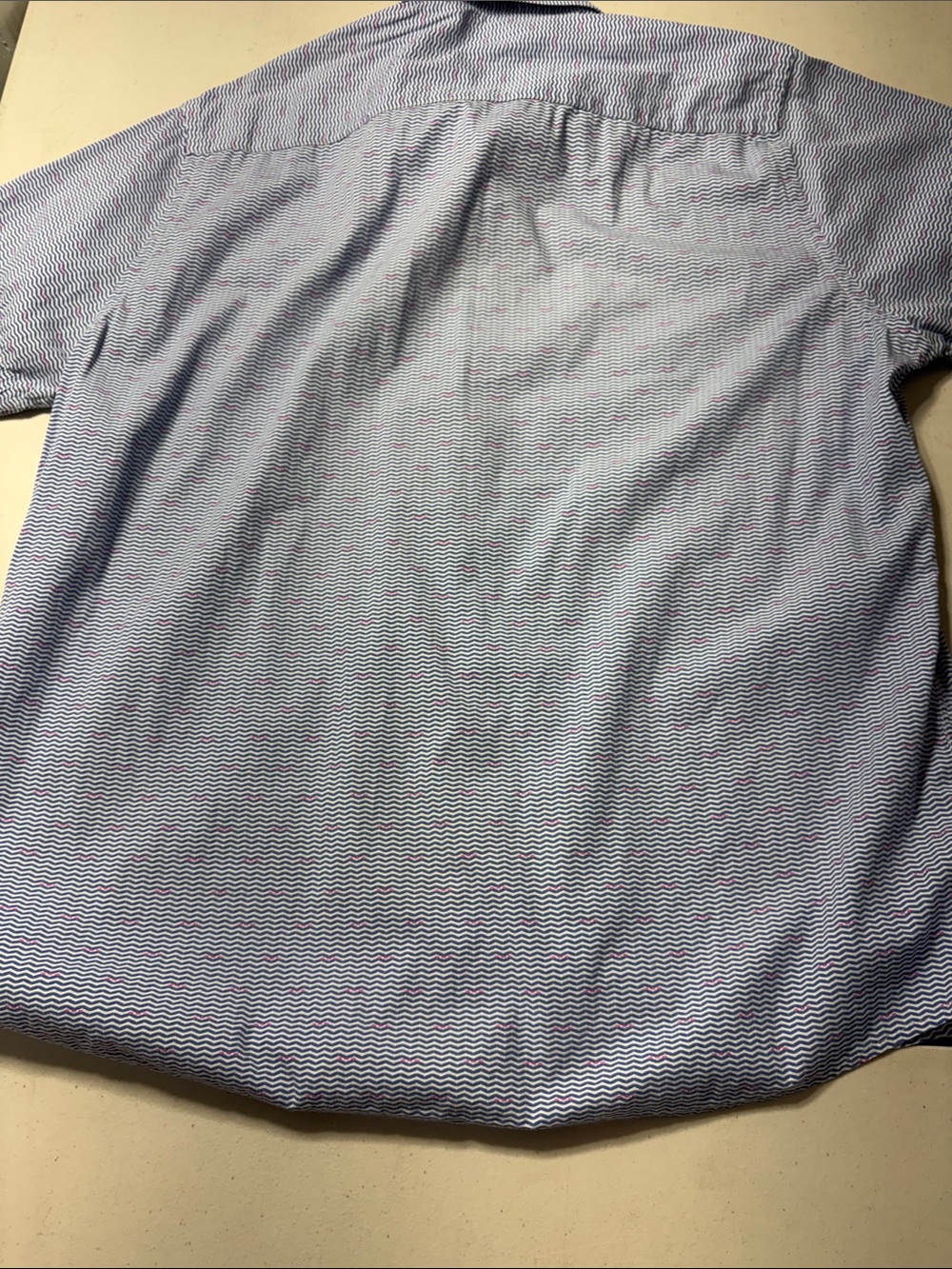 Stone Rose Blue Wave-Pattern Shirt - Picture 12 of 12